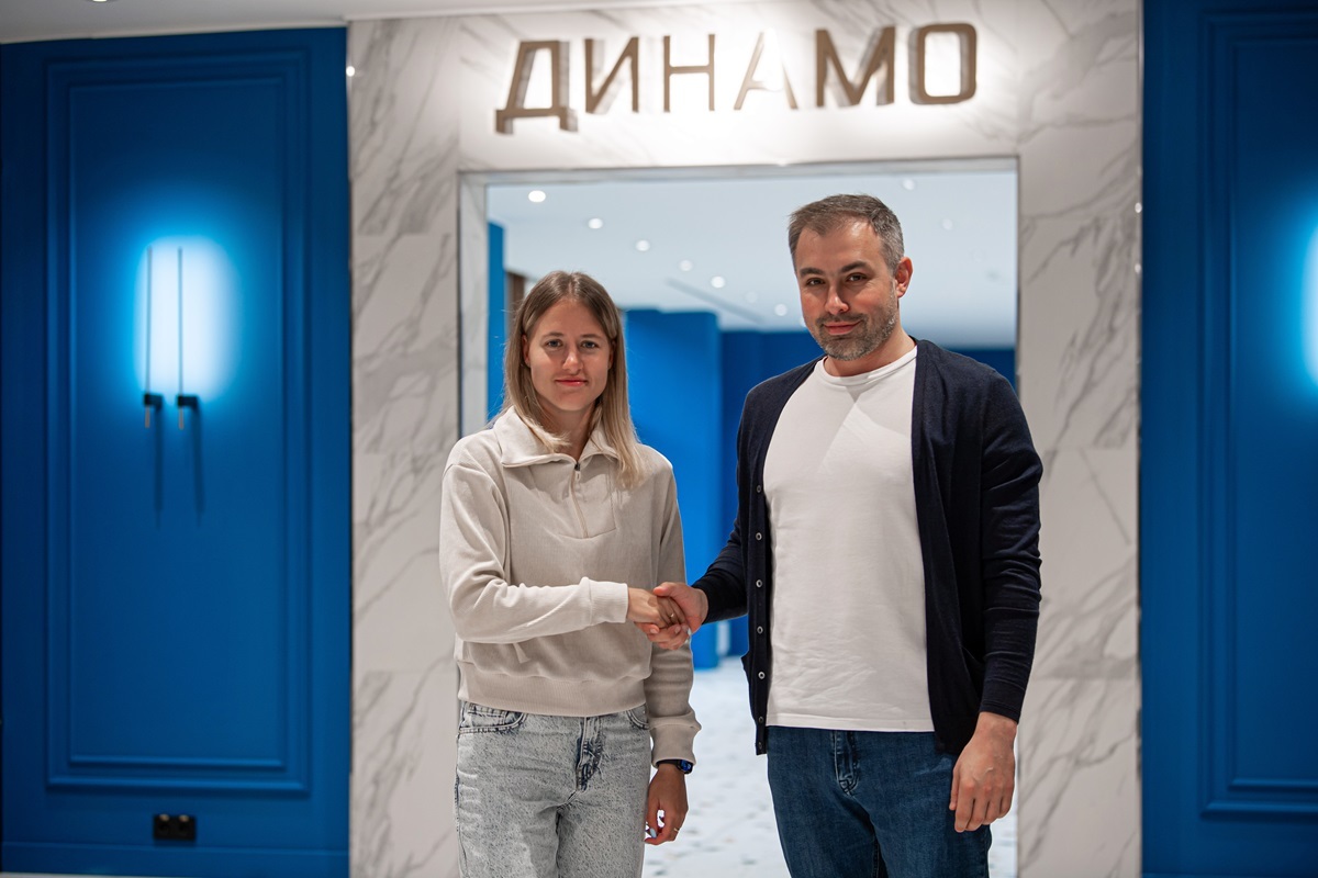 Директор развития спортивных проектов «Динамо» Александр Удальцов и Кристина Комиссарова