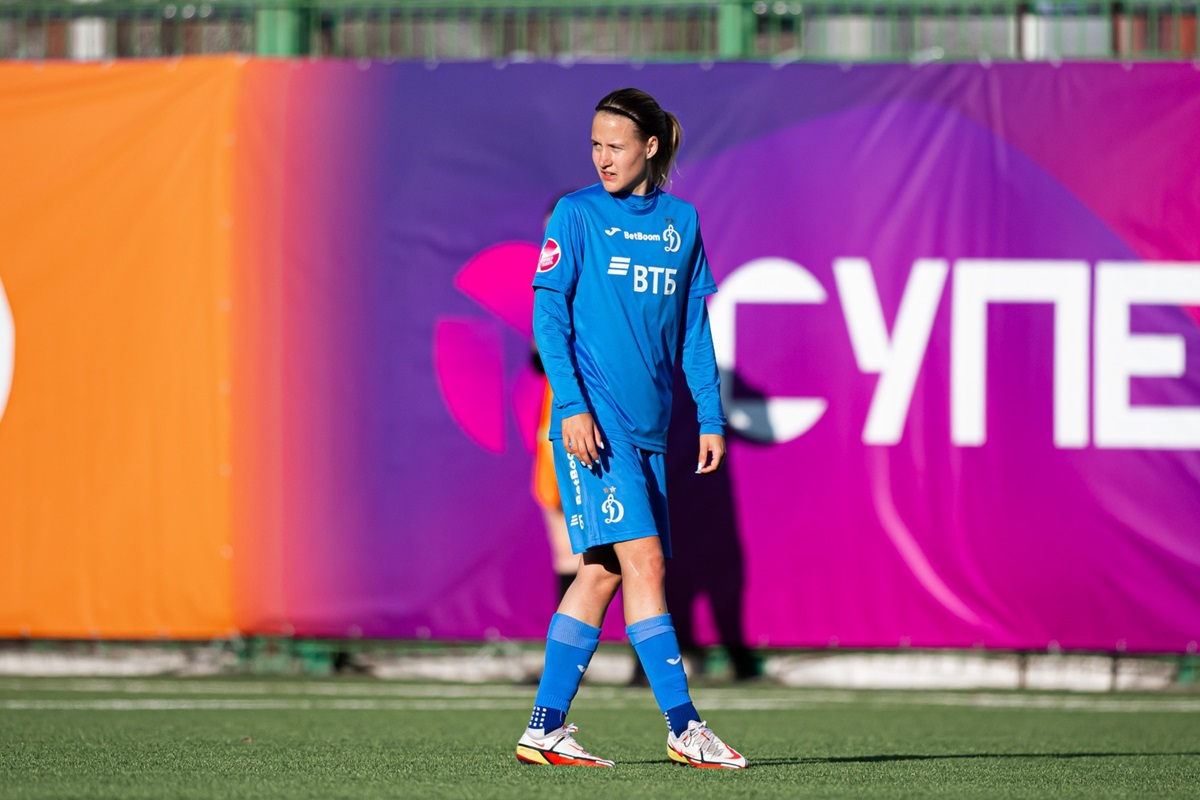 Kristina Komissarova is one of two Dynamo players who scored against Yenisei in the Super League