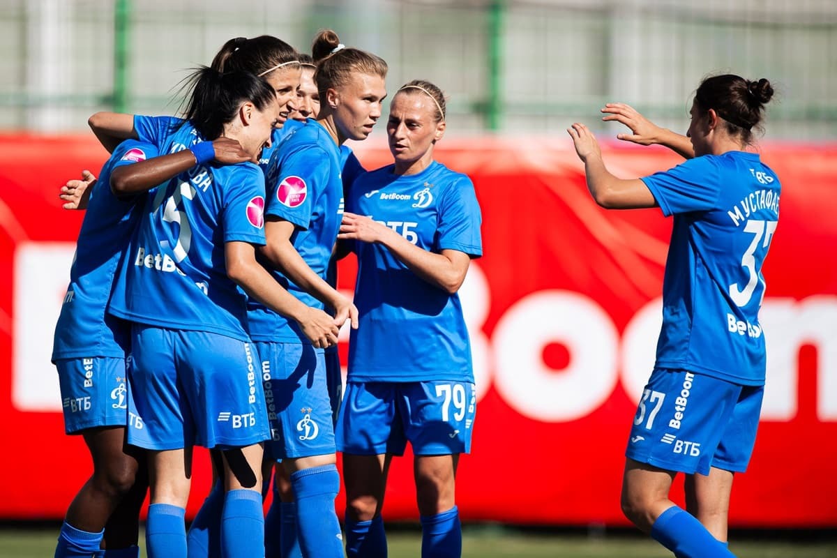 The blue and white celebrate one of two goals against Rubin Kazan